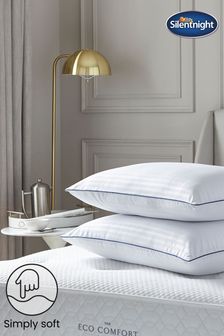 Silentnight Set of 2 Luxury Piped Hotel Collection Pillows (M80819) | £24