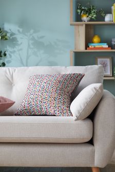 Multi Bright Velvet Spot Cushion