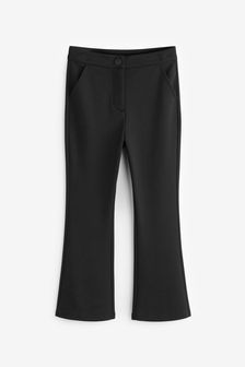 Black Jersey Stretch Flare School Trousers (3-17yrs) (M82154) | £11 - £18