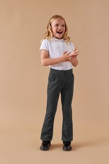 Grey Jersey Stretch Flare School Trousers (3-17yrs) (M82156) | £11 - £16