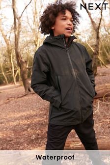 Black Fleece Lined Waterproof Coat (3-17yrs) (M82171) | £36 - £49