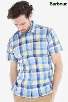 Barbour® Blue Teesmouth Check Short Sleeve Shirt