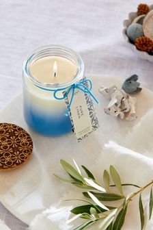 Blue Linen Jar Scented Jar Candle