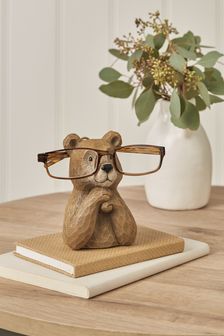 Brown Bertie Bear Glasses Holder Ornament
