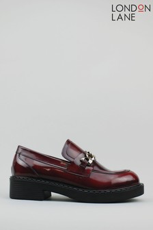 London Lane Purple Style Holborn Classic Leather Loafers