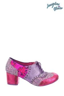 Irregular Choice Clara Bow Pink Lace-Up Shoes