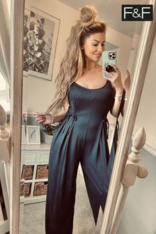F&F Mrs Hinch Grey Ribbed Jumpsuit