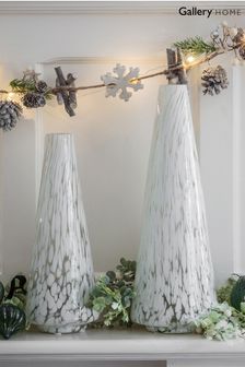 Gallery Direct White Christmas Cael Tree Vase 38cm