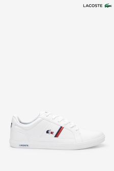Lacoste White/Blue/Red Europa Tri1 Trainers