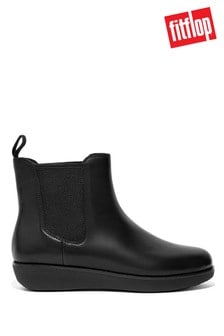 FitFlop Black Sumi Waterproof Leather Chelsea Boots
