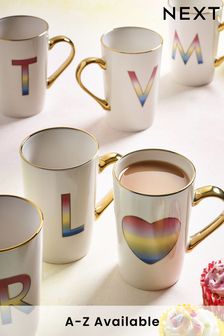 Multi Rainbow Alphabet Latte Mug (M85983) | £7.50