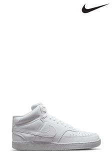 Nike White Court Vision Mid Trainers (M86213) | £75