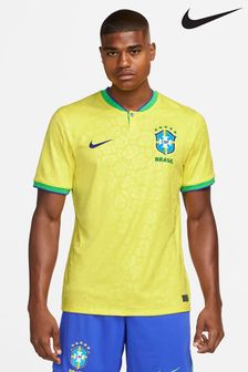 Nike Yellow Brazil Stadium Home Football Shirt (M86417) | £75