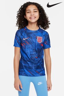 Nike Blue England Pre-Match Junior T-Shirt (M86510) | £50