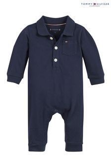 Tommy Hilfiger Unisex Blue Baby Colourblock Overalls