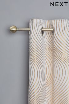 Brass Ball Finial Extendable Curtain Pole Kit 19mm