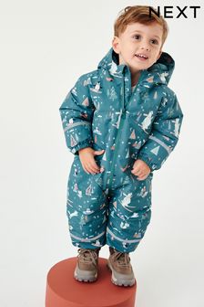 Teal Blue Atelier-lumieresShops Waterproof Snowsuit (3mths-7yrs) (M87516) | £35 - £39
