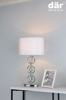 Dar Lighting Chrome Venus Table Lamp With Shade