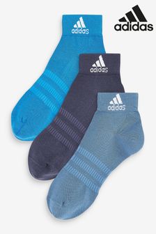 adidas Blue Ankle Socks Three Pack