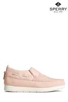 Sperry Pink Moc-Sider Nylon Slip-On Shoes