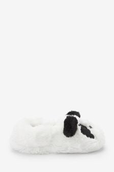 White Panda Recycled Faux Fur Slippers (M90110) | £12 - £15