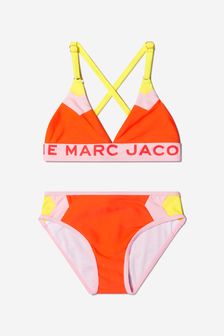 Marc Jacobs Girls Cheetah Print Bikini in Orange