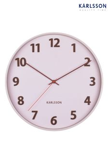 Karlsson Pink Summertime Wooden Wall Clock