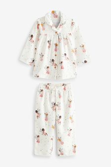 Cream Fairy Woven Button Through Pyjamas (9mths-8yrs) (M92012) | £14 - £17