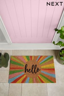 Multi Hello Brights Doormat (M93500) | £16