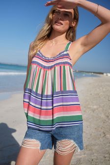 Pink and Green Stripe Cami Top (M93591) | £18