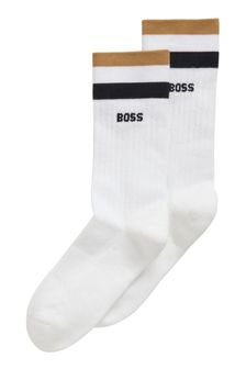 BOSS White Rib Socks
