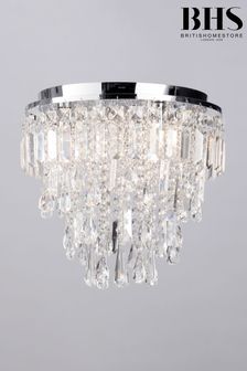 BHS Chrome Bresna 3 Light Flush Bathroom Ceiling Light