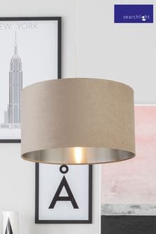 Searchlight Josie Taupe Velvet Easy Fit Shade