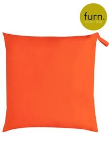 furn. Orange Plain Large Water UV Resistant Outdoor Floor Cushion