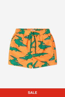 Stella McCartney Kids Boys Crocodile Print Swim Shorts