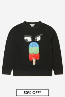 Stella McCartney Kids Boys Cotton Fleece Lolly Print Sweatshirt