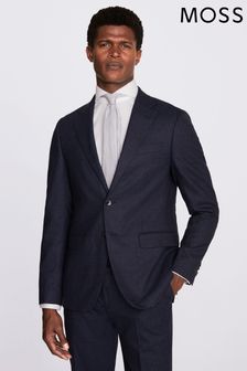 MOSS Royal Blue Slim Fit Flannel Suit (M95999) | £259