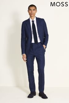 Moss Blue Check Slim Fit Suit (M96023) | £229
