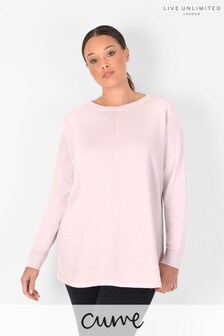 Live Unlimited Curve Pink Cotton Swing Sweatshirt