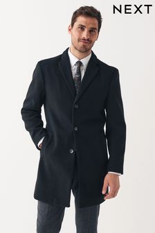 Valentino Wool Blend Coat in Black for Men Mens Clothing Coats Short coats 
