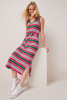 Pink Green Spot Zebra Dresses 