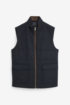Navy Blue Quilted Gilet (M97292) | £45