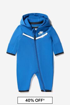 Nike Baby Boys Tech Fleece Romper in Blue