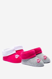Nike Baby Girls Booties Set in Pink 2 Pack