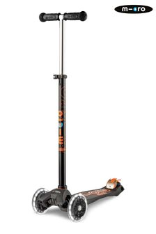 Micro Scooters Black Maxi LED Scooter