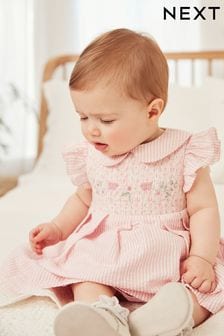 Pale Pink Baby Prom Dress (0mths-2yrs) (MZ3731) | £20 - £22