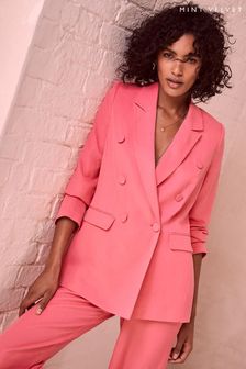 Mint Velvet Pink Double Breasted Blazer (N00812) | £159