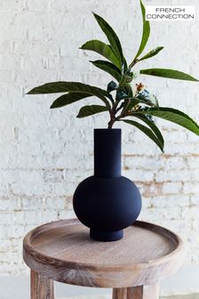 French Connection Black Metal Vase