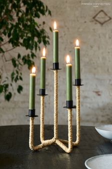 French Connection Black 5 Tiered Taper Candle Holder