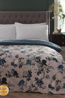Appletree Blue Windsford Luxe velvet Bedspread